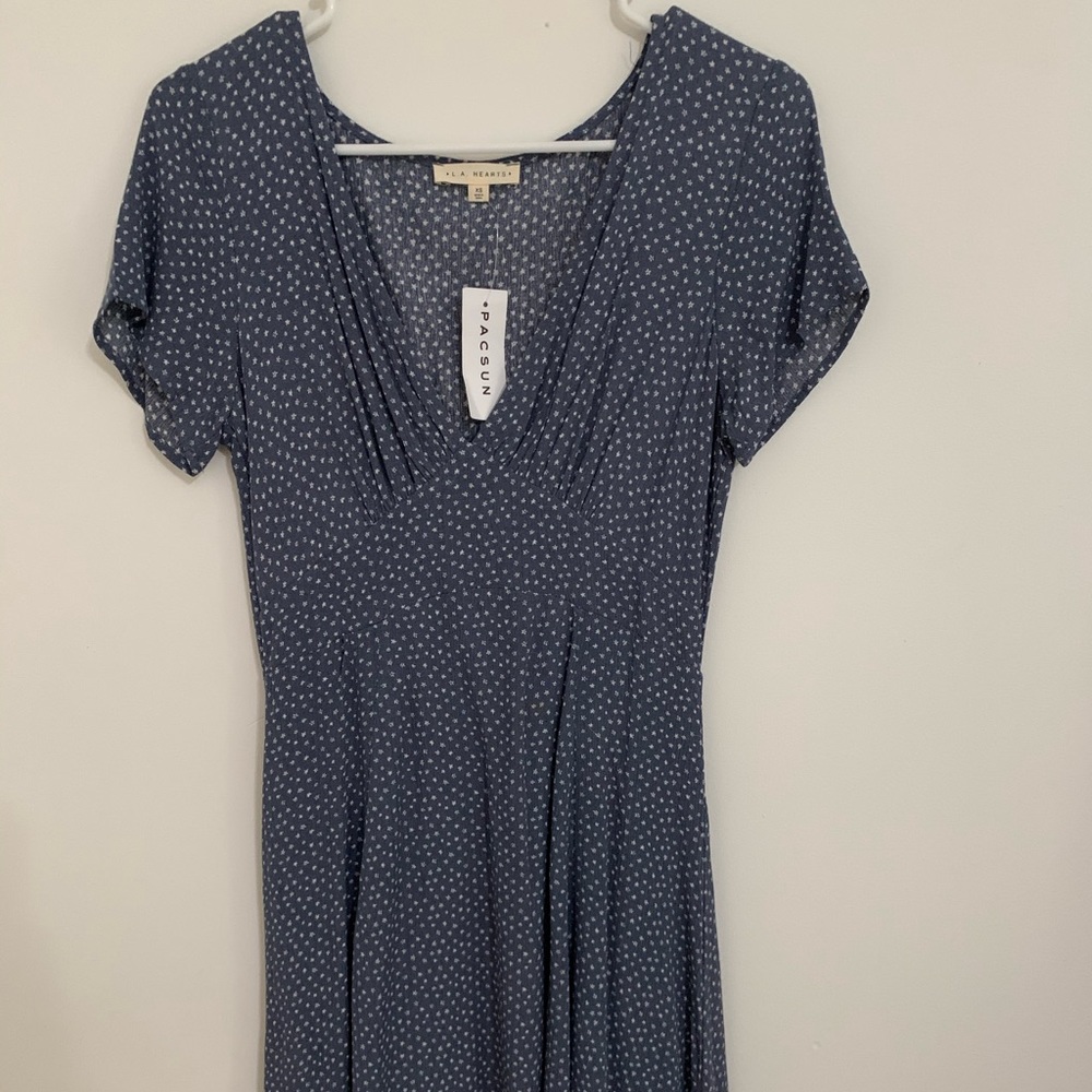 LA Hearts Blue Flowy Dress